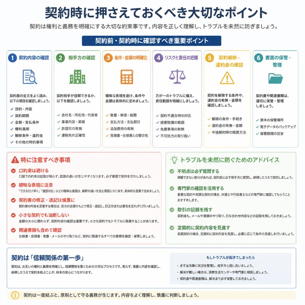 売却契約のポイント