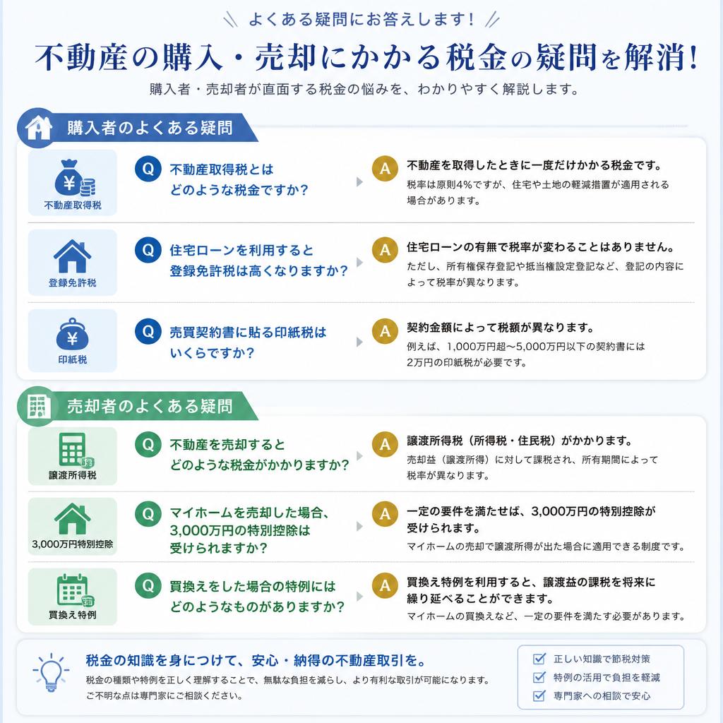 5. 不動産売却の税金に関するよくある質問