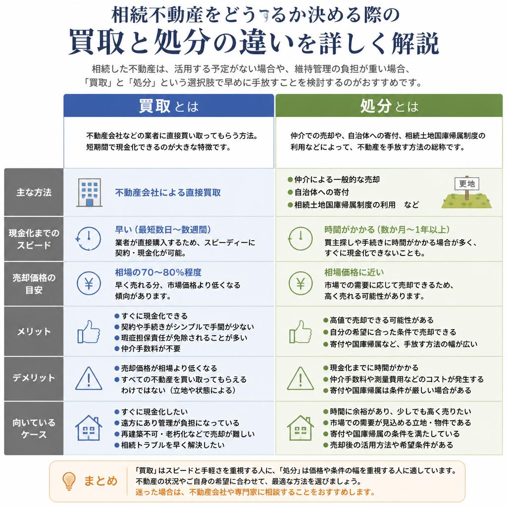 買取と処分の選択肢