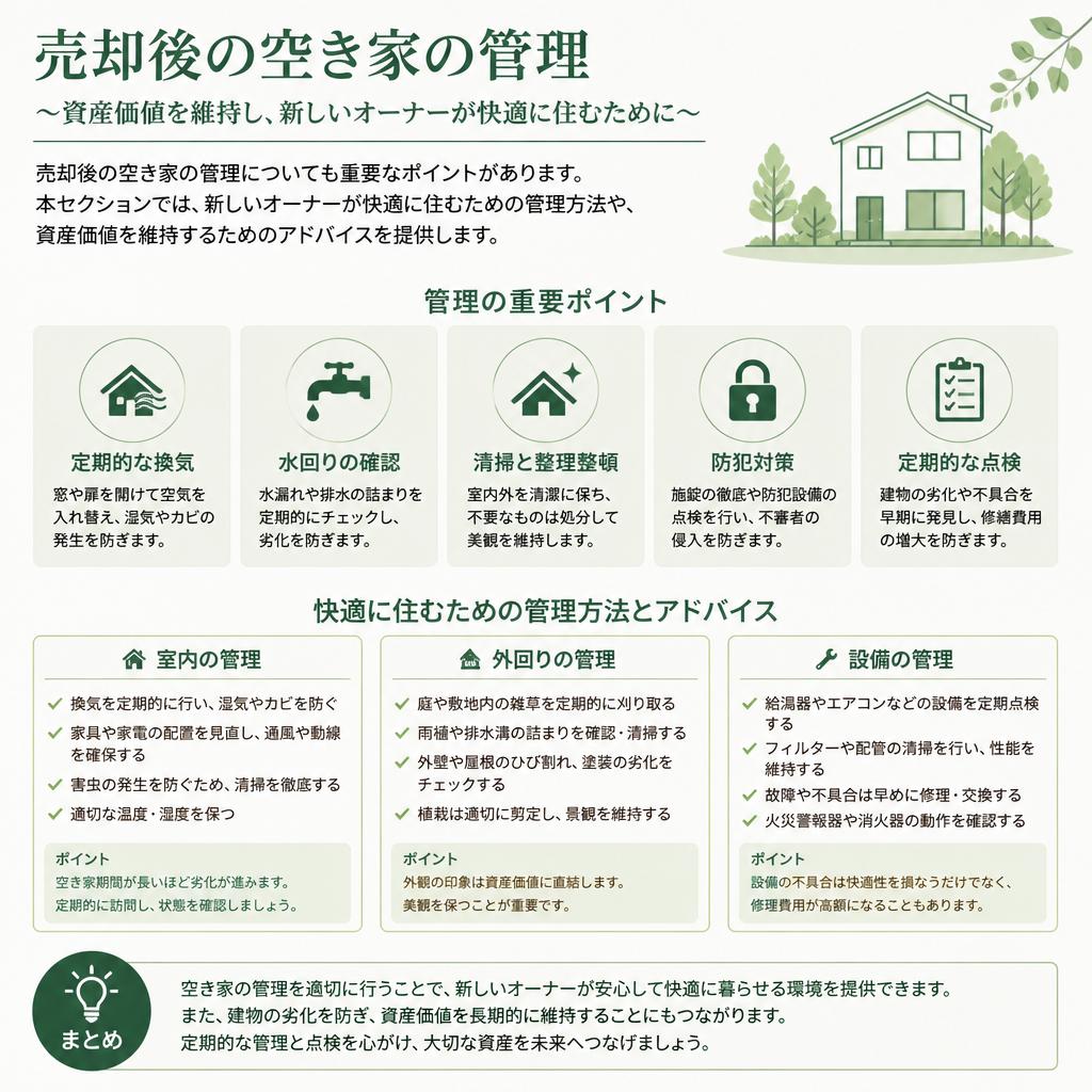 売却後の管理方法とその重要性