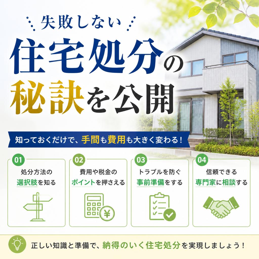 失敗しない住宅処分の秘訣を公開