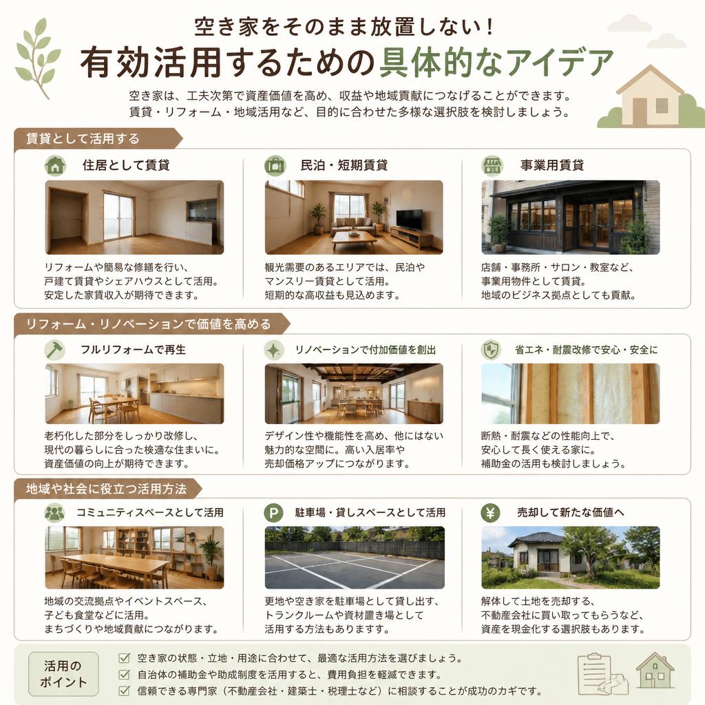 空き家の有効活用方法