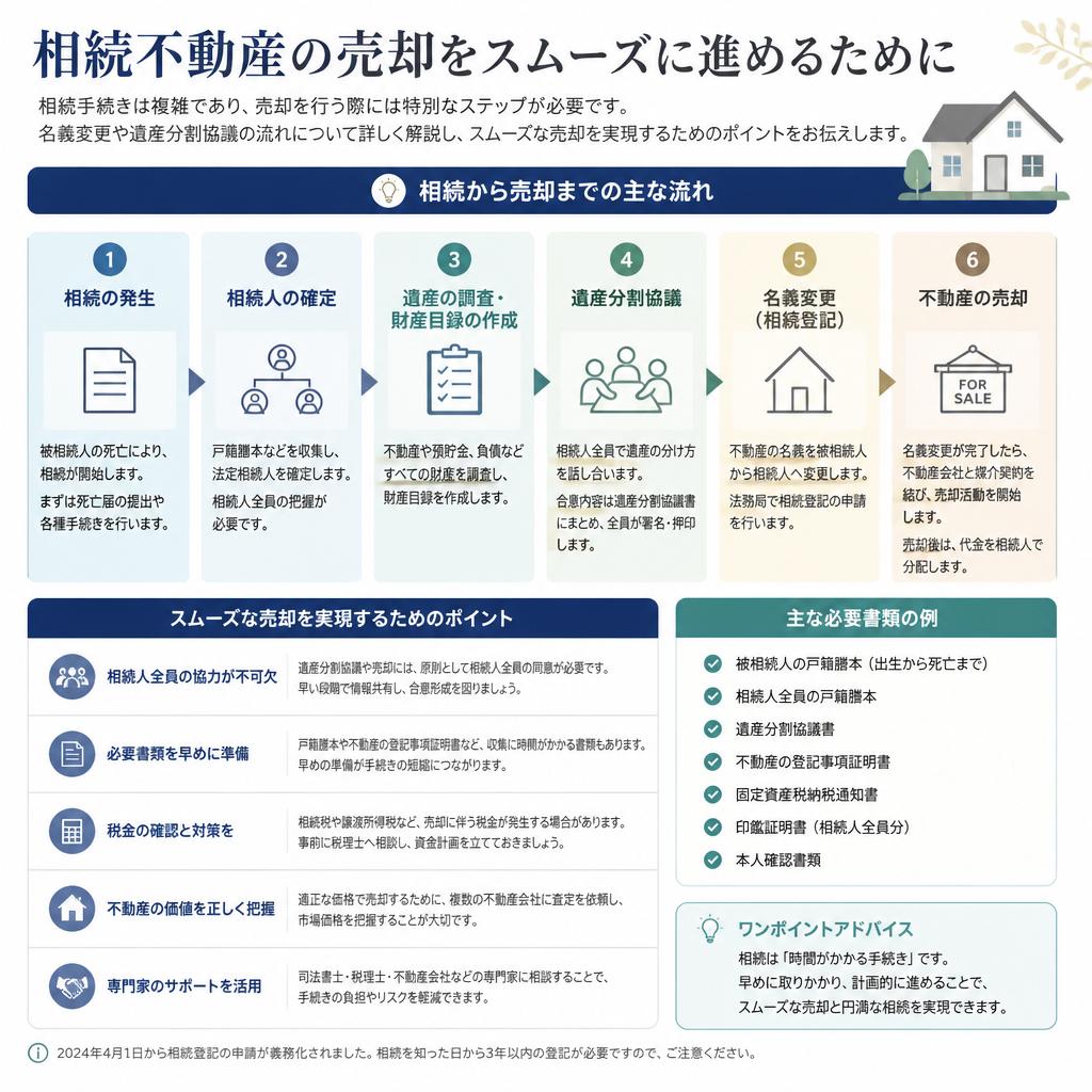 相続手続きと売却の流れ