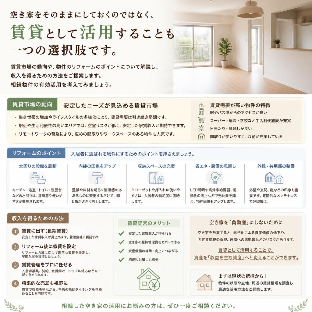 賃貸活用の選択肢