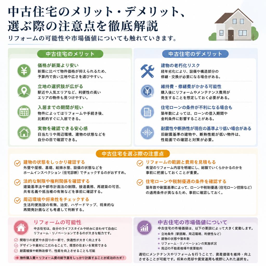 中古住宅の魅力と注意点