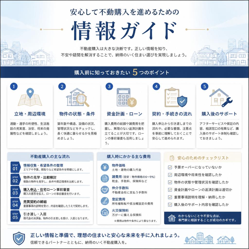安心して不動購入を進めるための情報ガイド
