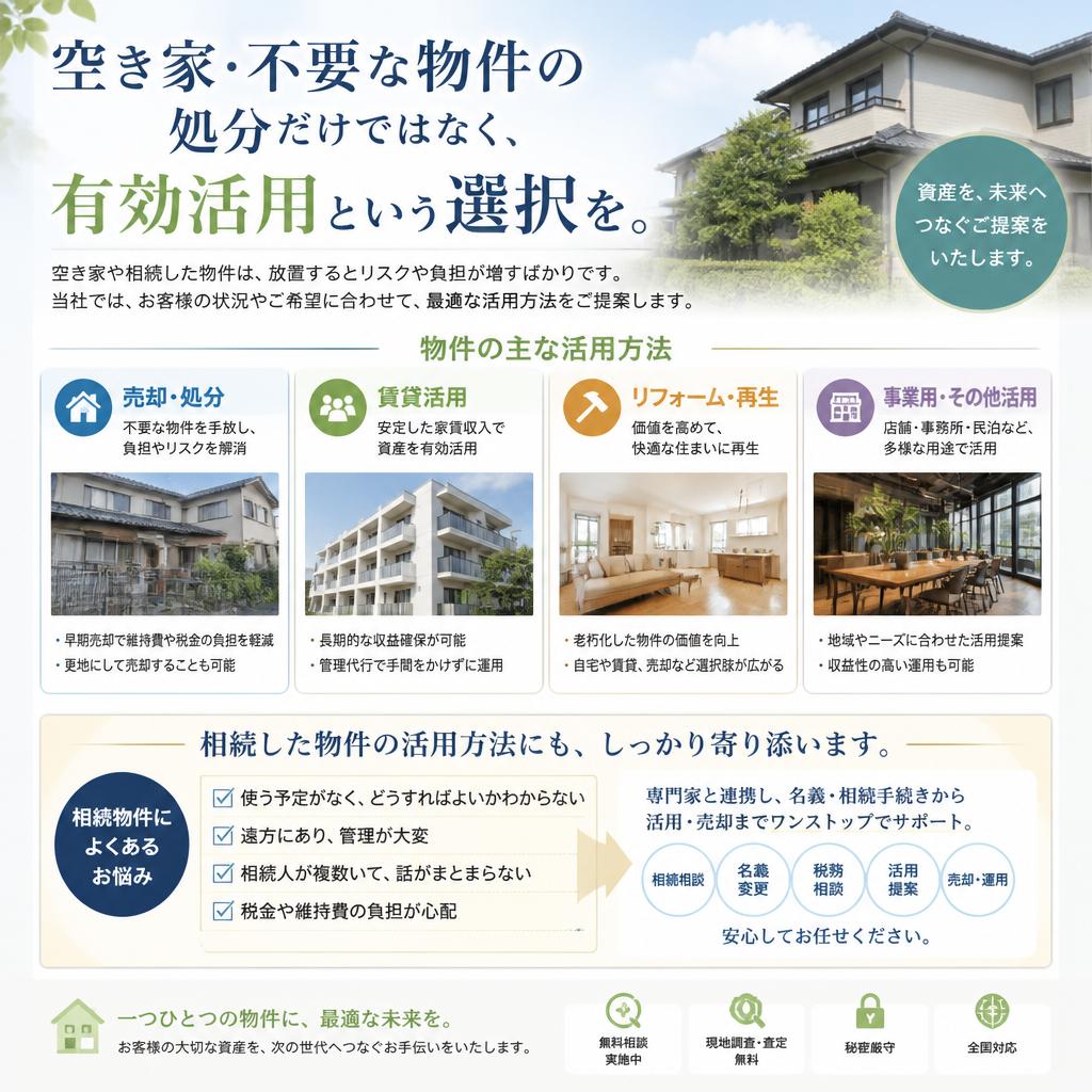 家の処分と有効活用