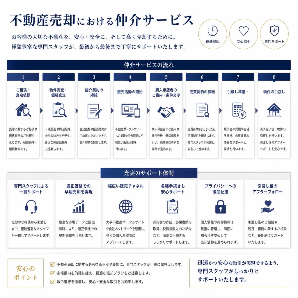 スムーズな仲介サービス