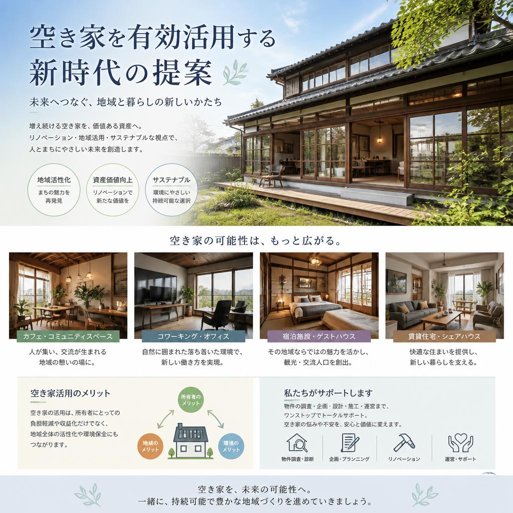空き家を有効活用する新時代の提案