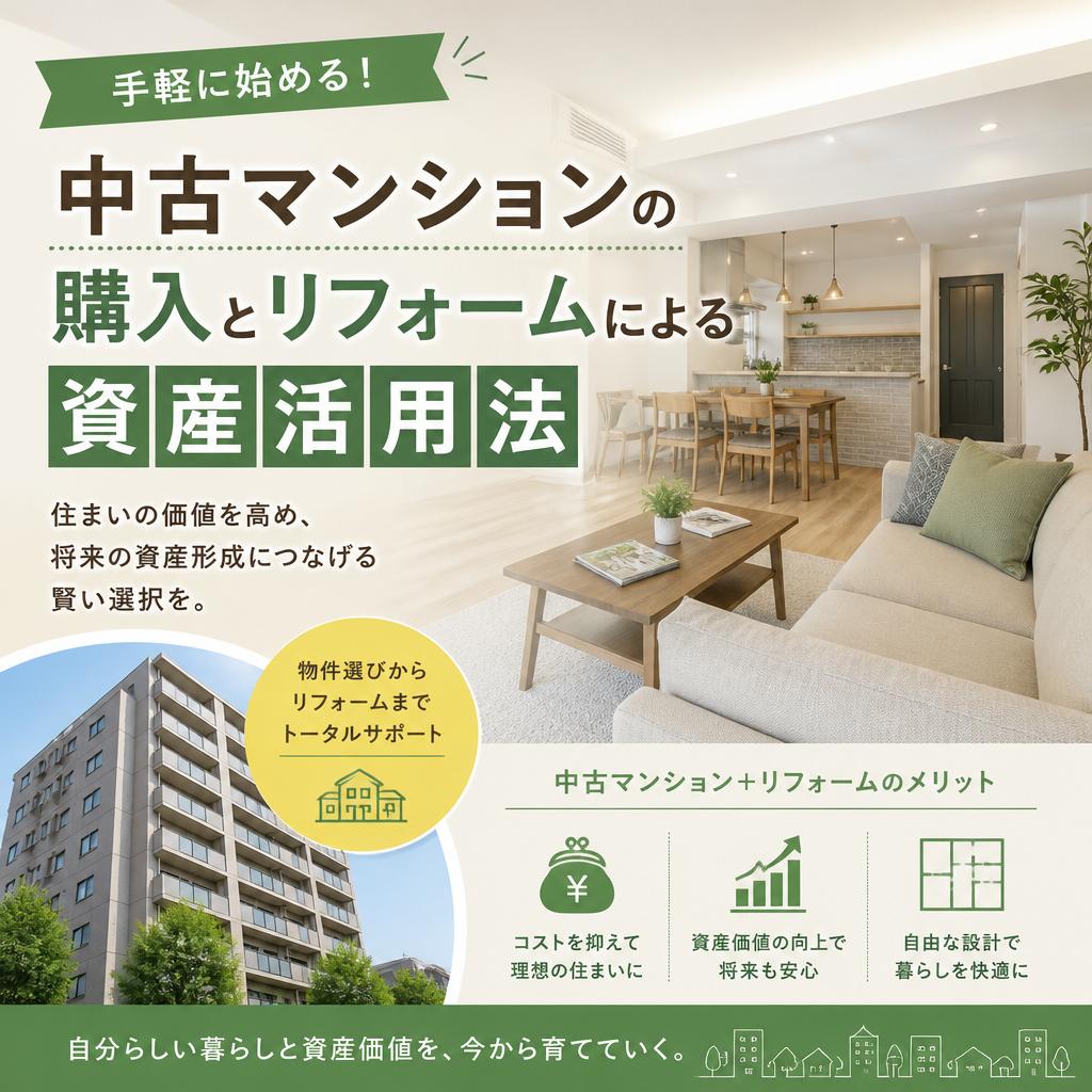 手軽に始める！中古マンションの購入とリフォームによる資産活用法