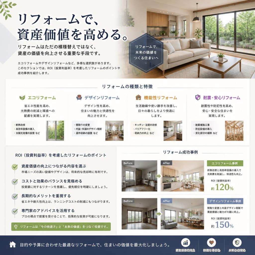 賢いリフォームで資産価値アップ