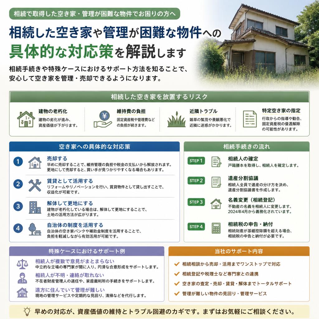 相続・管理が難しい空き家への対応
