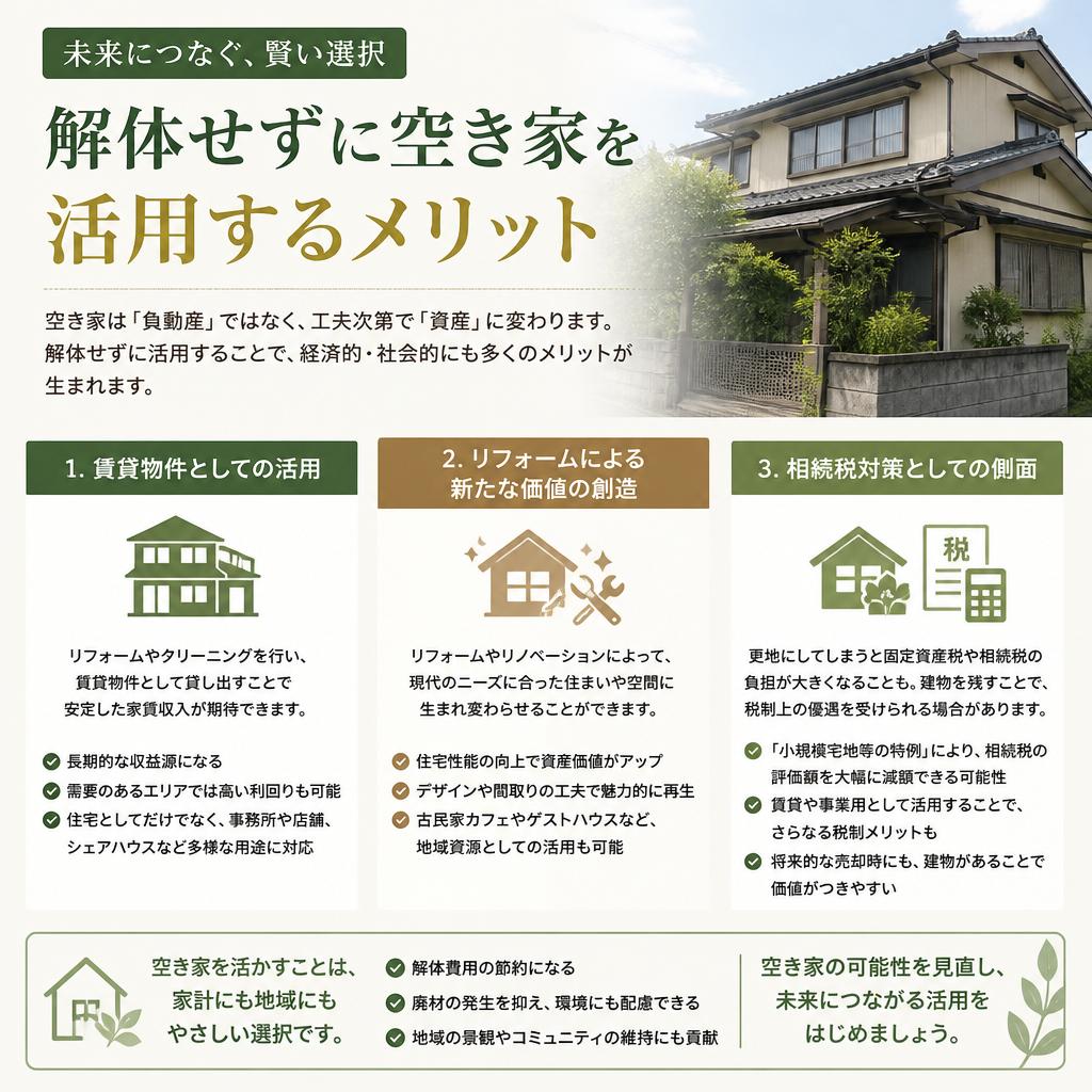 空き家を活用するメリット