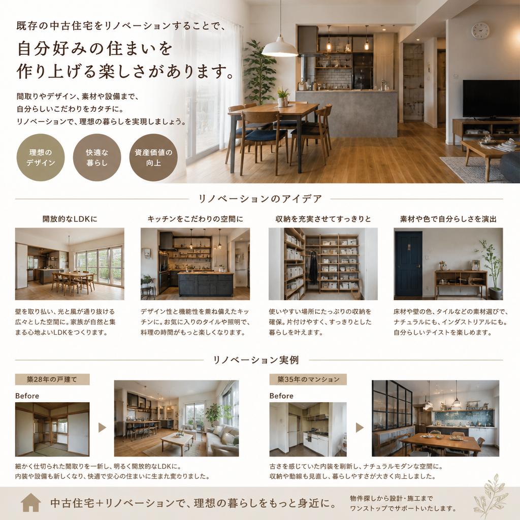 リノベーションで自分だけの空間に