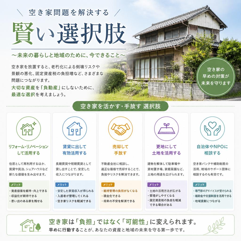 空き家問題を解決するための賢い選択肢