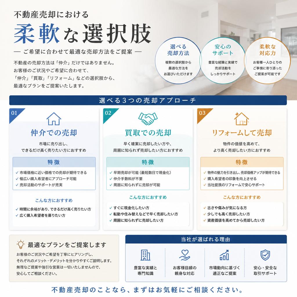 新しいアプローチ：不動産売却の選択肢
