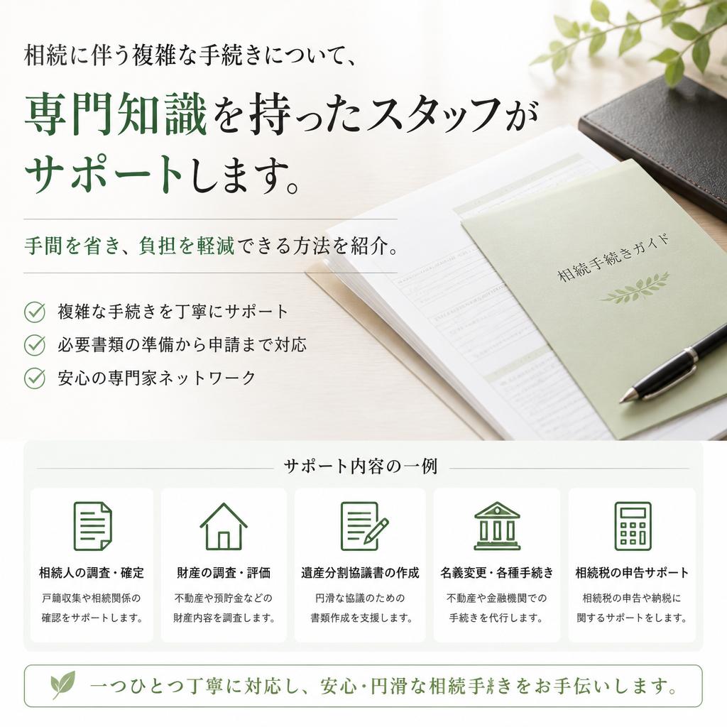 相続手続きのサポートと専門知識